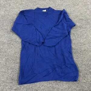 Adele Knitwear Sweater Womens XL Royal Blue Textured Pullover USA Vintage